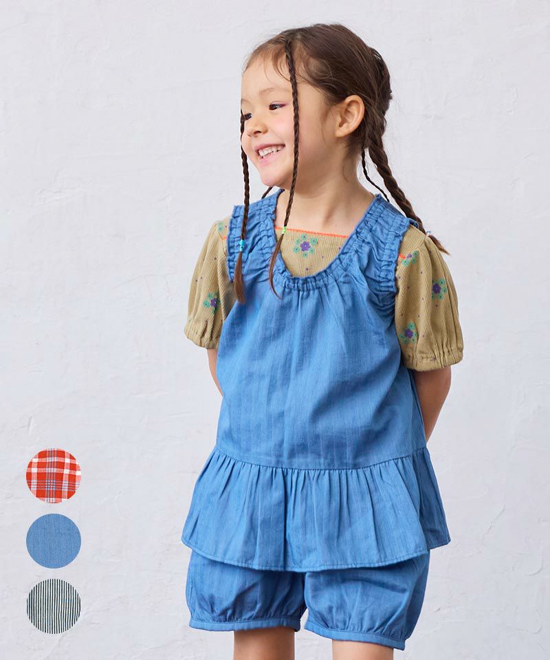 OUTLET】ノースリーブフリルチュニック ｜ トップス ｜ 子供服の