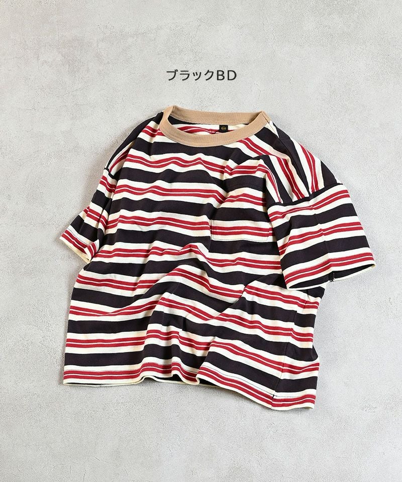 OUTLET】サキゾメボーダーポケットTシャツ ｜ トップス ｜ 子供服の