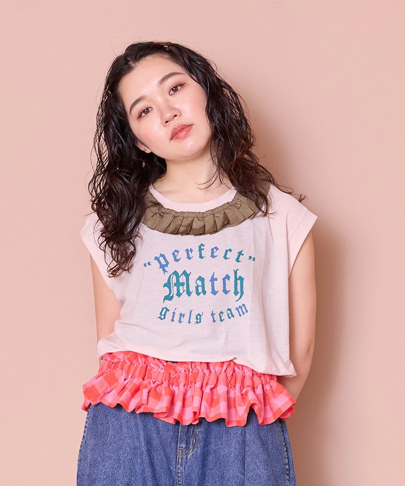 TIME SALE】【OUTLET】ナシジプリーツカラータンクトップ(160cm