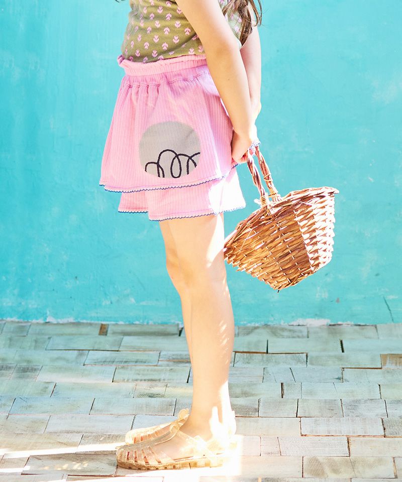 リブモチーフプリントキュロットパンツ ｜ ボトムス ｜ 子供服の