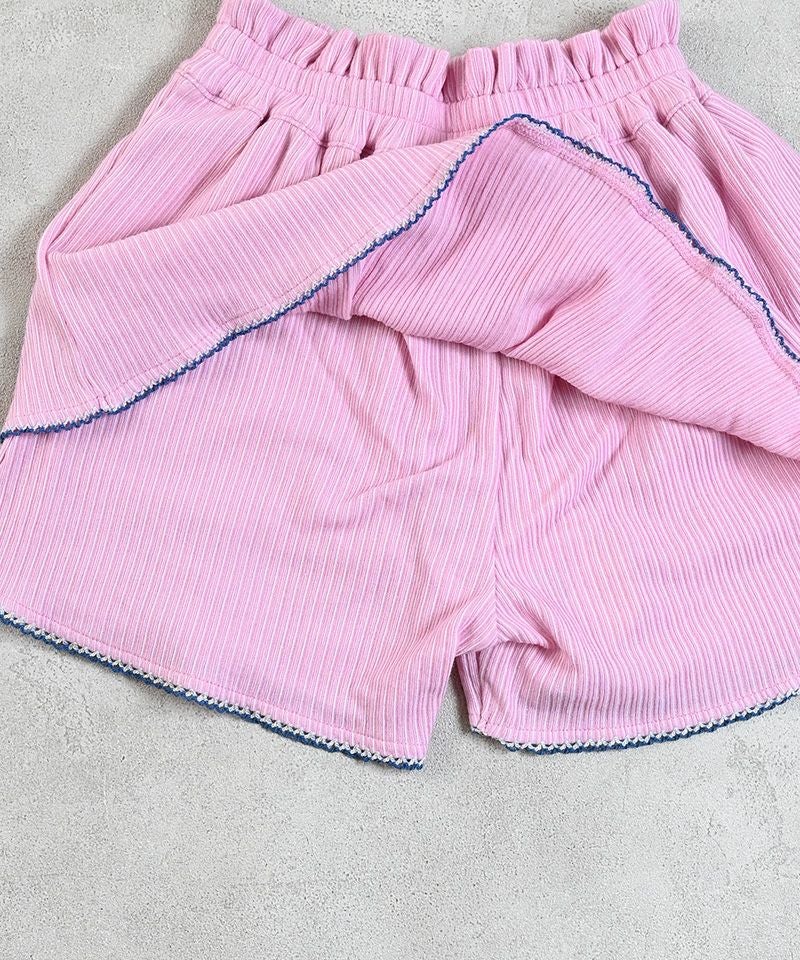 OUTLET】リブモチーフプリントキュロットパンツ ｜ ボトムス ｜ 子供服