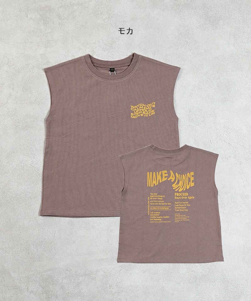 TIME SALE】ゼンゴプリントノースリーブTシャツ ｜ トップス ｜ 子供服