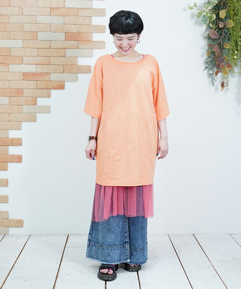 バックスリットビッグTシャツ(160cmのみ) ｜ トップス ｜ 子供服の
