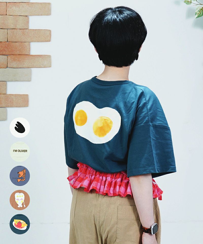 マエウシロプリントTシャツ(160cm) ｜ トップス ｜ 子供服のセレクト
