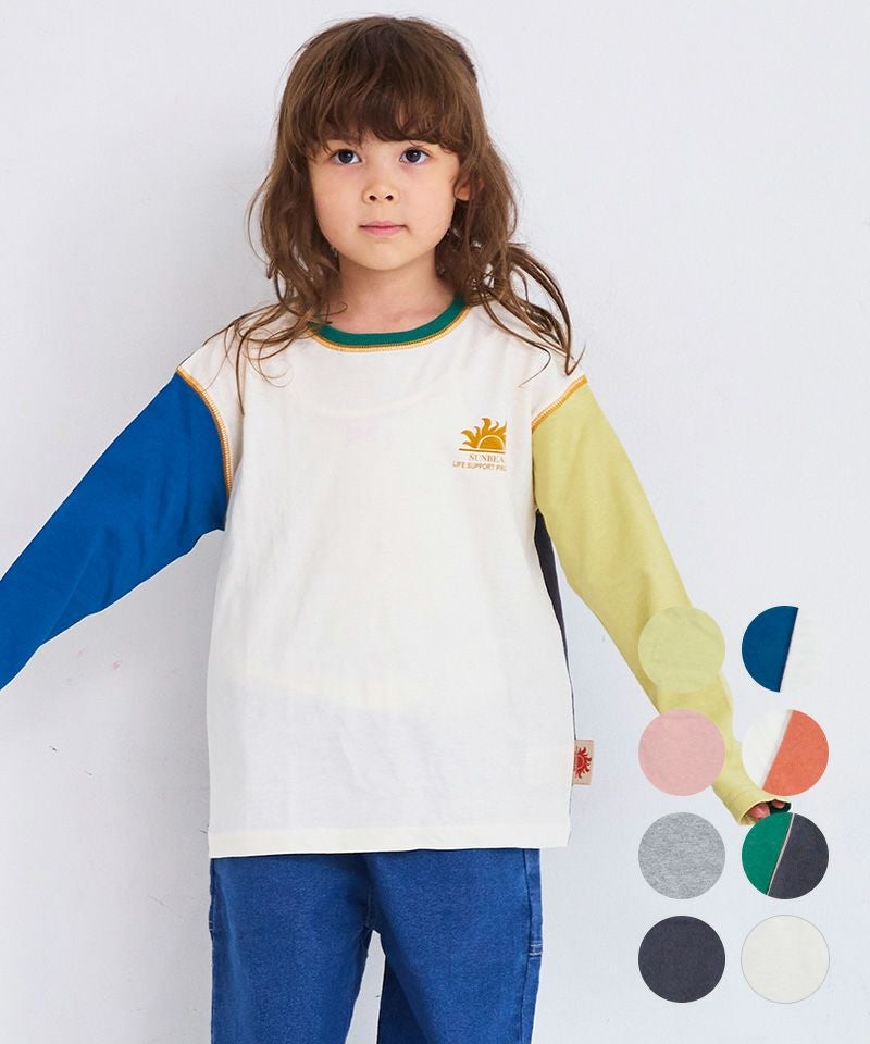 防汚加工ワンポイントラインスリ－ブロンT ｜ トップス ｜ 子供服の