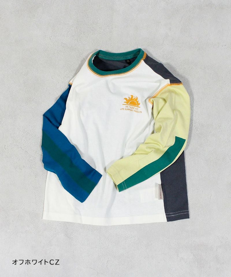 防汚加工ワンポイントラインスリ－ブロンT ｜ トップス ｜ 子供服の