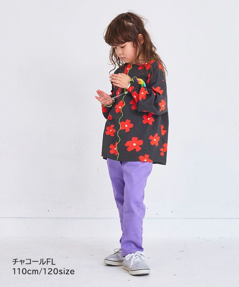 総柄フレアスリーブカットソー ｜ トップス ｜ 子供服のセレクト