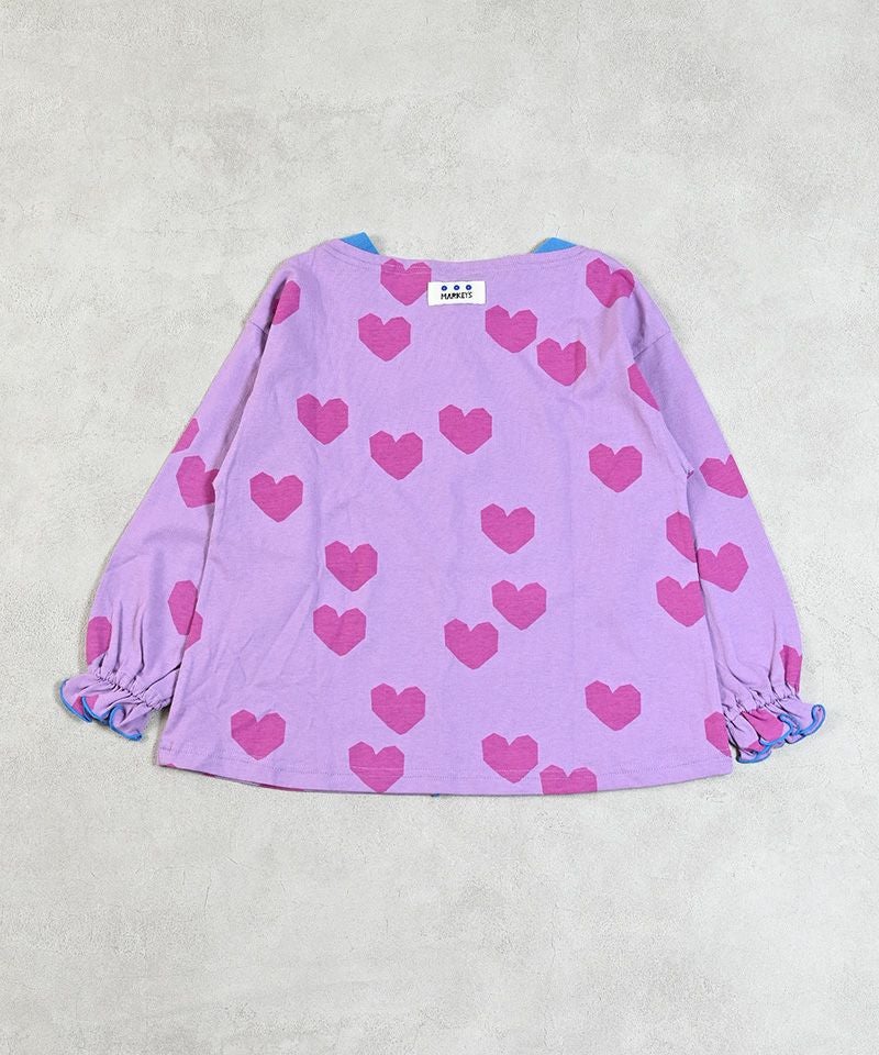 総柄フレアスリーブカットソー ｜ トップス ｜ 子供服のセレクト