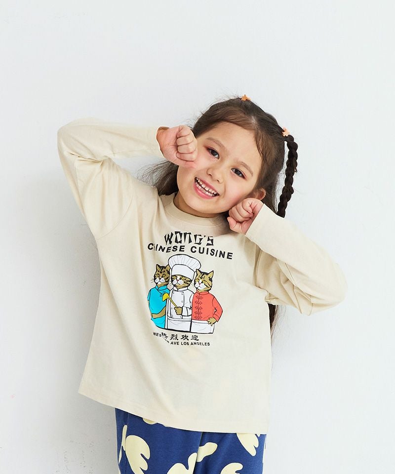 ま*め様 【新品】familiar ロンT 80cm グレー イラスト Tシャツ 明透】ロングスリーブTシャツ 明透／コミックマーケット105出展記念