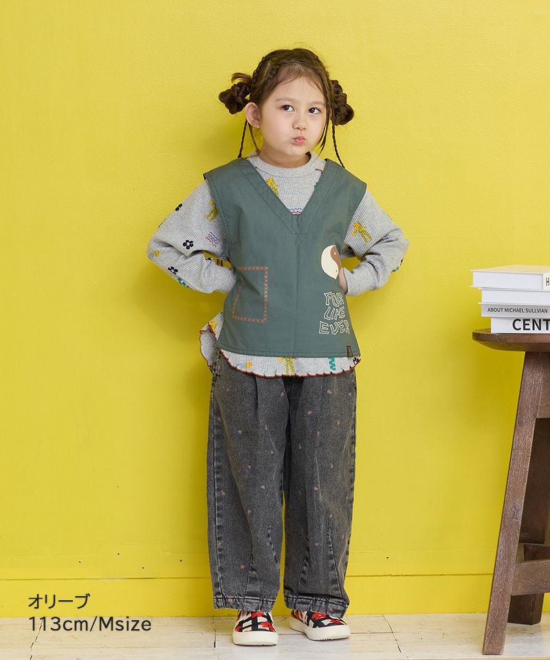 ツイルプリントベスト ｜ トップス ｜ 子供服のセレクトショップ