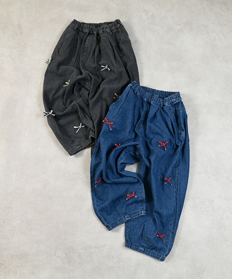 リボンいっぱいデニムバレルパンツ ｜ ボトムス ｜ 子供服のセレクト