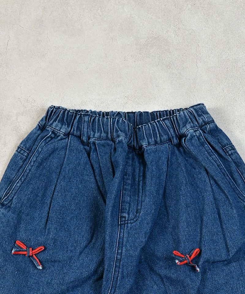 リボンいっぱいデニムバレルパンツ ｜ ボトムス ｜ 子供服のセレクト