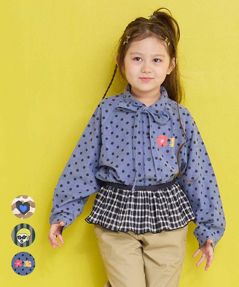 リボンタイラグランシャツ ｜ トップス ｜ 子供服のセレクトショップ