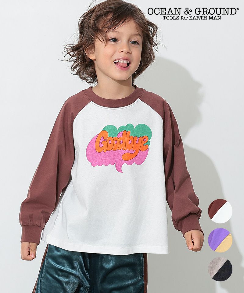 goodbyeプリントラグランTシャツ ｜ トップス ｜ 子供服のセレクト