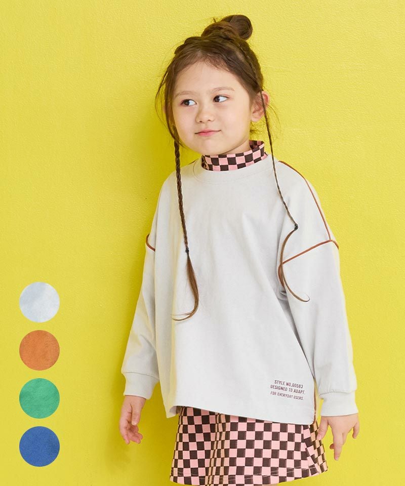 バイカラーラインロンT ｜ トップス ｜ 子供服のセレクトショップ