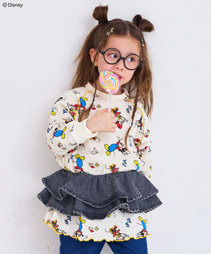 別注】ミッキーマウスワッフルビッグロンT ｜ トップス ｜ 子供服の