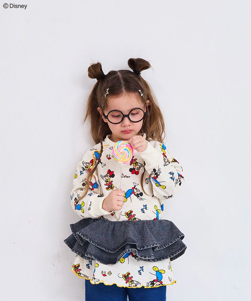 別注】ミッキーマウスワッフルビッグロンT ｜ トップス ｜ 子供服の