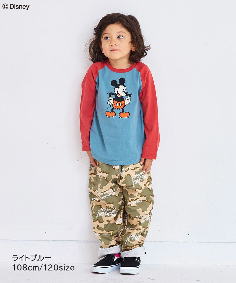 別注】ミッキーマウスラグランロンT ｜ トップス ｜ 子供服のセレクト