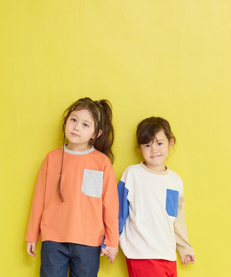 配色ポケットロンTee ｜ トップス ｜ 子供服のセレクトショップ