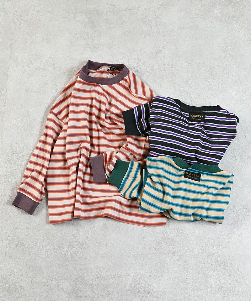 先染めマルチボーダーロンT ｜ トップス ｜ 子供服のセレクトショップ