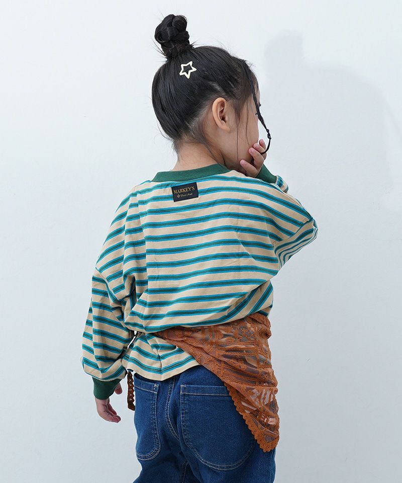 先染めマルチボーダーロンT ｜ トップス ｜ 子供服のセレクトショップ