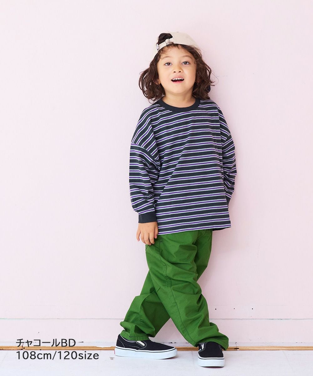 先染めマルチボーダーロンT ｜ トップス ｜ 子供服のセレクトショップ