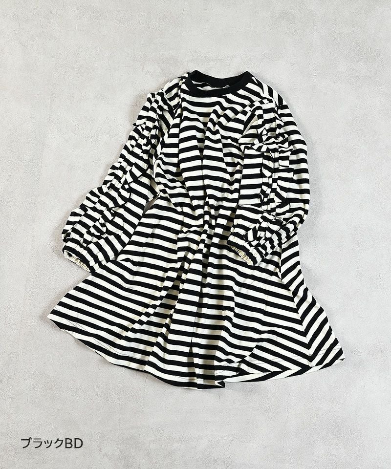 フリルスリーブボーダーワンピース ｜ ワンピース ｜ 子供服のセレクト