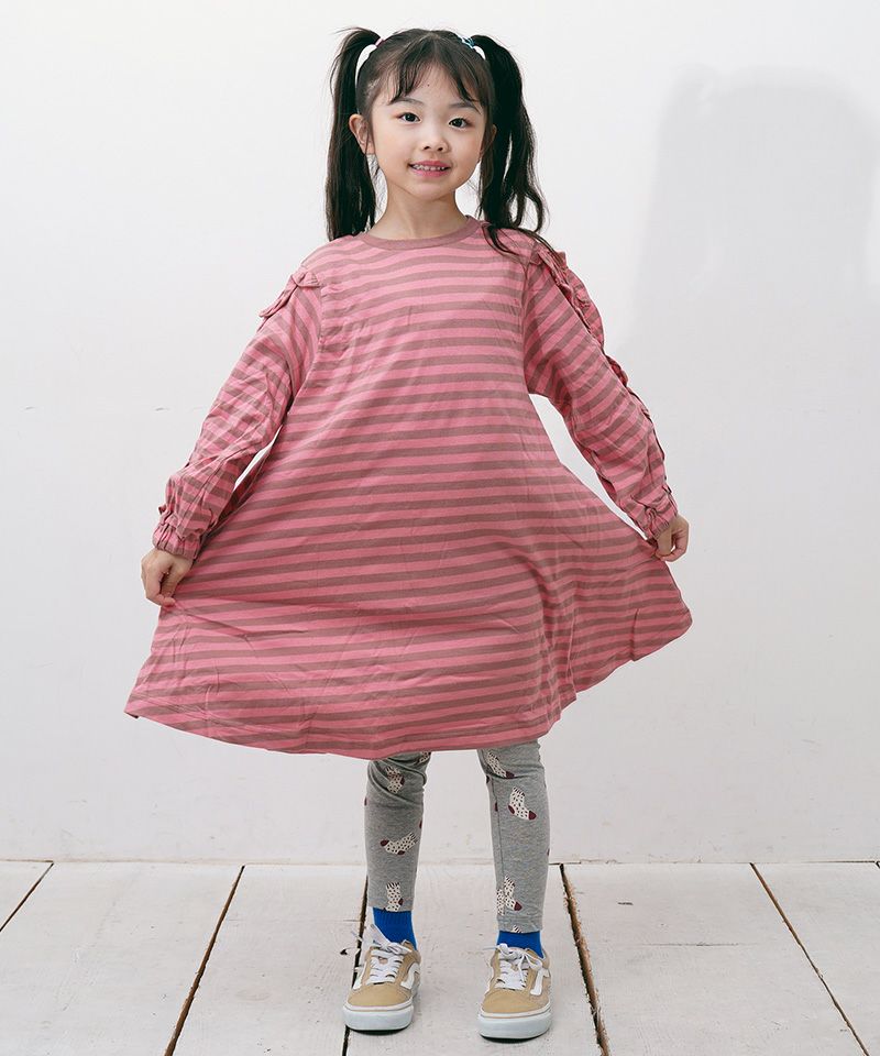 フリルスリーブボーダーワンピース ｜ ワンピース ｜ 子供服のセレクト