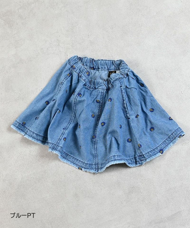 レオパードデニムフレアーミニスカート ｜ ボトムス ｜ 子供服の