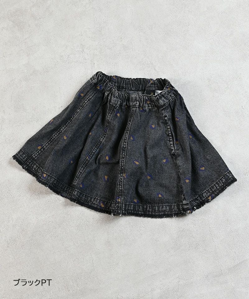 レオパードデニムフレアーミニスカート ｜ ボトムス ｜ 子供服の