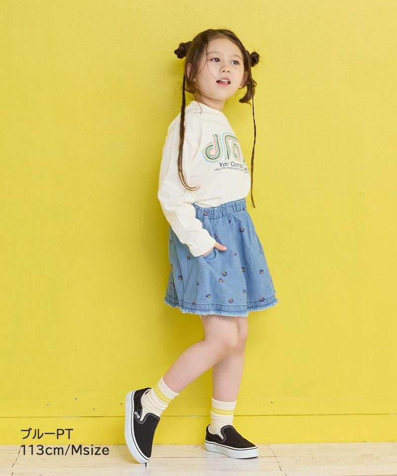 レオパードデニムフレアーミニスカート ｜ ボトムス ｜ 子供服の