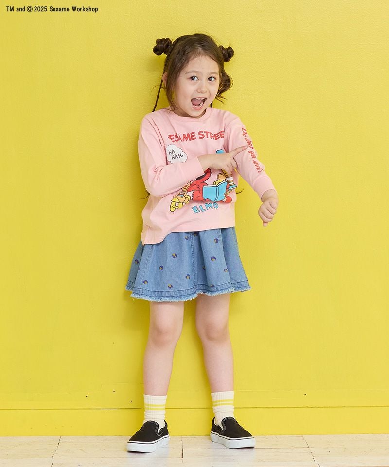 レオパードデニムフレアーミニスカート ｜ ボトムス ｜ 子供服の