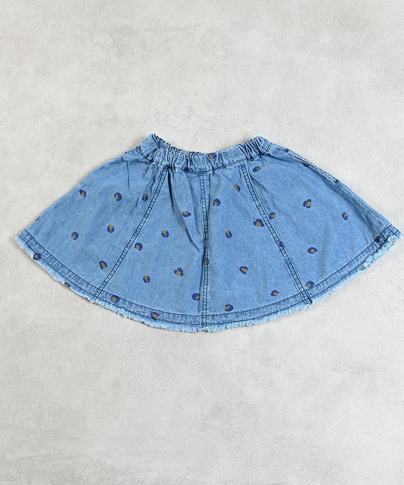レオパードデニムフレアーミニスカート ｜ ボトムス ｜ 子供服の