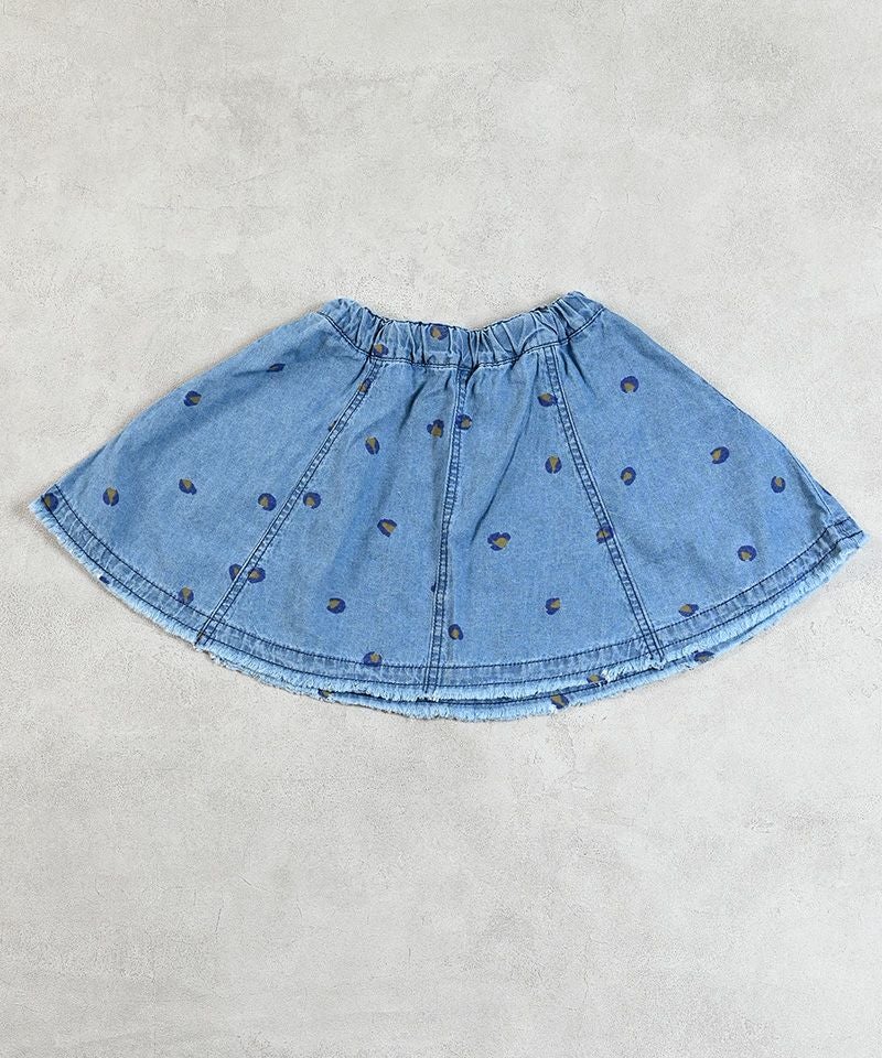レオパードデニムフレアーミニスカート ｜ ボトムス ｜ 子供服の