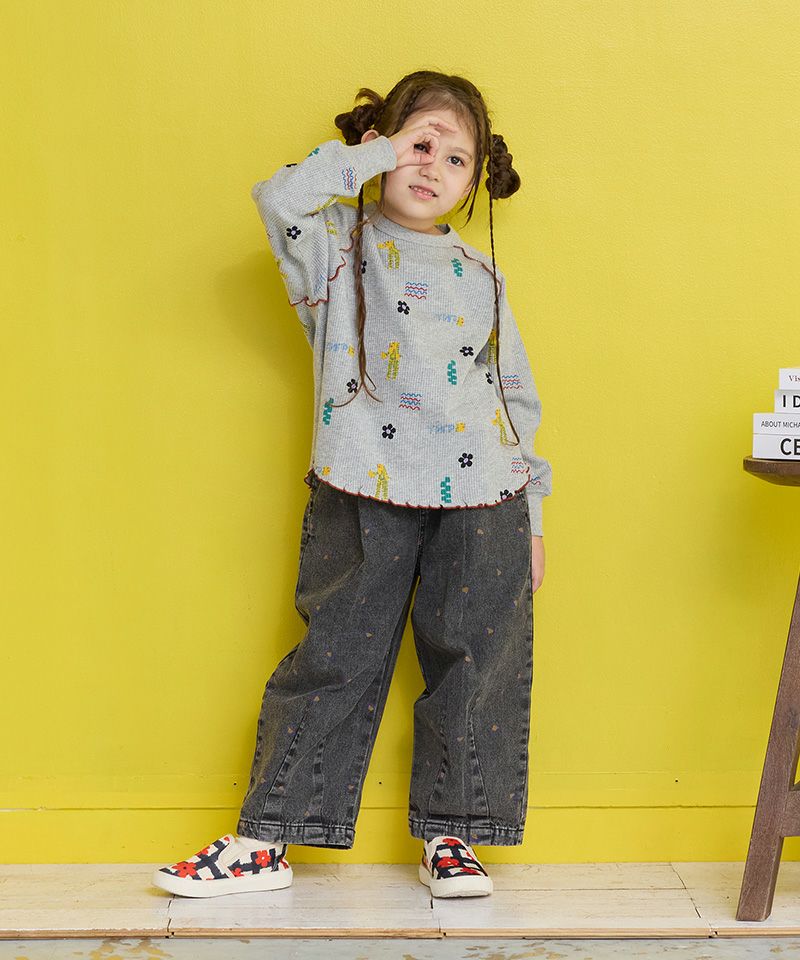 レオパードデニムコクーンタックパンツ ｜ ボトムス ｜ 子供服の