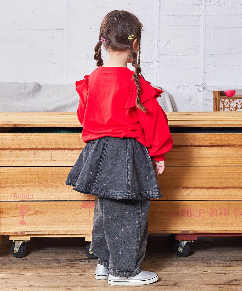 レオパードデニムコクーンタックパンツ ｜ ボトムス ｜ 子供服の