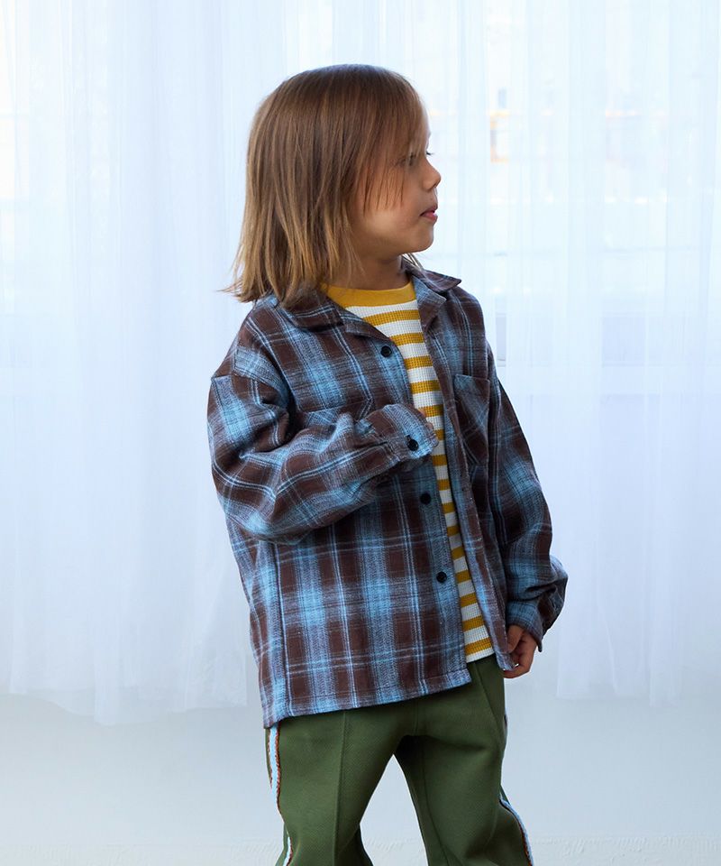オープンカラーチェックシャツ ｜ トップス ｜ 子供服のセレクト