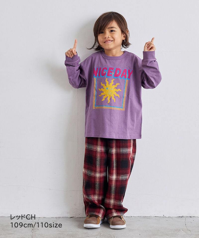 イージーワイドチェックパンツ ｜ ボトムス ｜ 子供服のセレクト