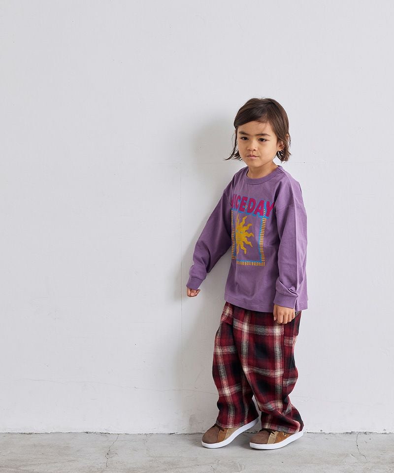 イージーワイドチェックパンツ ｜ ボトムス ｜ 子供服のセレクト