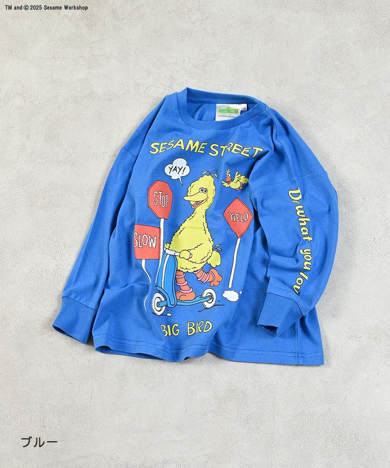 せさみ　ロング　オリーブ　週末発送　38 別注】Sesame Street プリントロンT ｜ トップス ｜ 子供服のセレクト