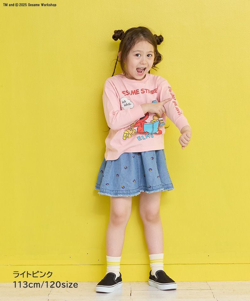せさみ　ロング　オリーブ　週末発送　38 別注】Sesame Street プリントロンT ｜ トップス ｜ 子供服のセレクト