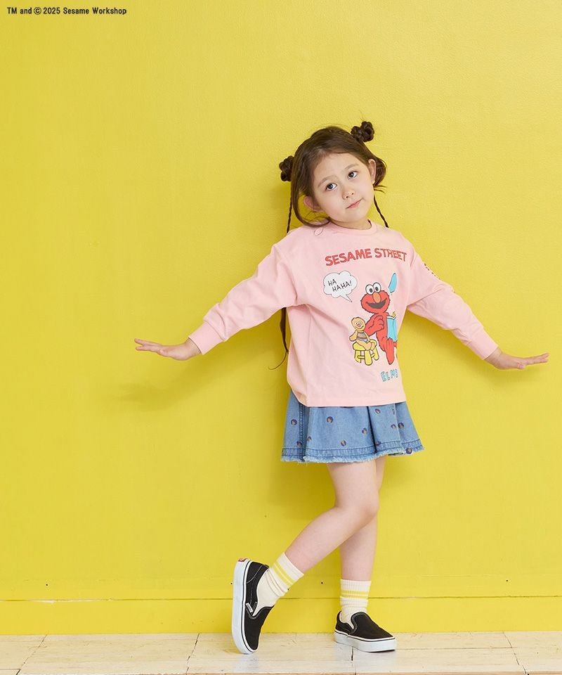 せさみ　ロング　オリーブ　週末発送　38 別注】Sesame Street プリントロンT ｜ トップス ｜ 子供服のセレクト