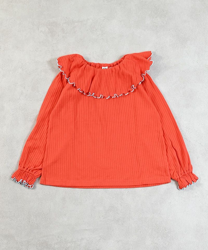 リブフリルカラーカットソー／大人サイズ ｜ トップス ｜ 子供服の