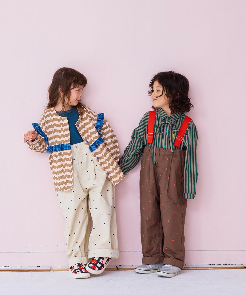 おりゅうページ ツイル総柄エヴォルブサロペット ｜ ボトムス ｜ 子供服のセレクト