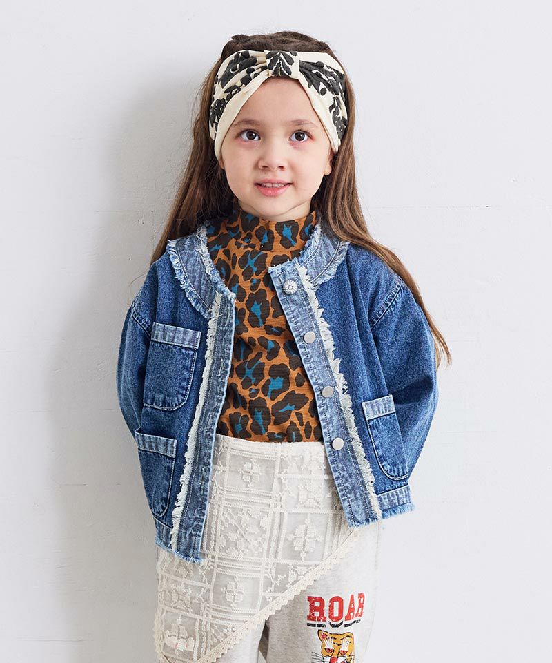 ノーカラーデニムジャケット ｜ アウター・ジャケット ｜ 子供服の