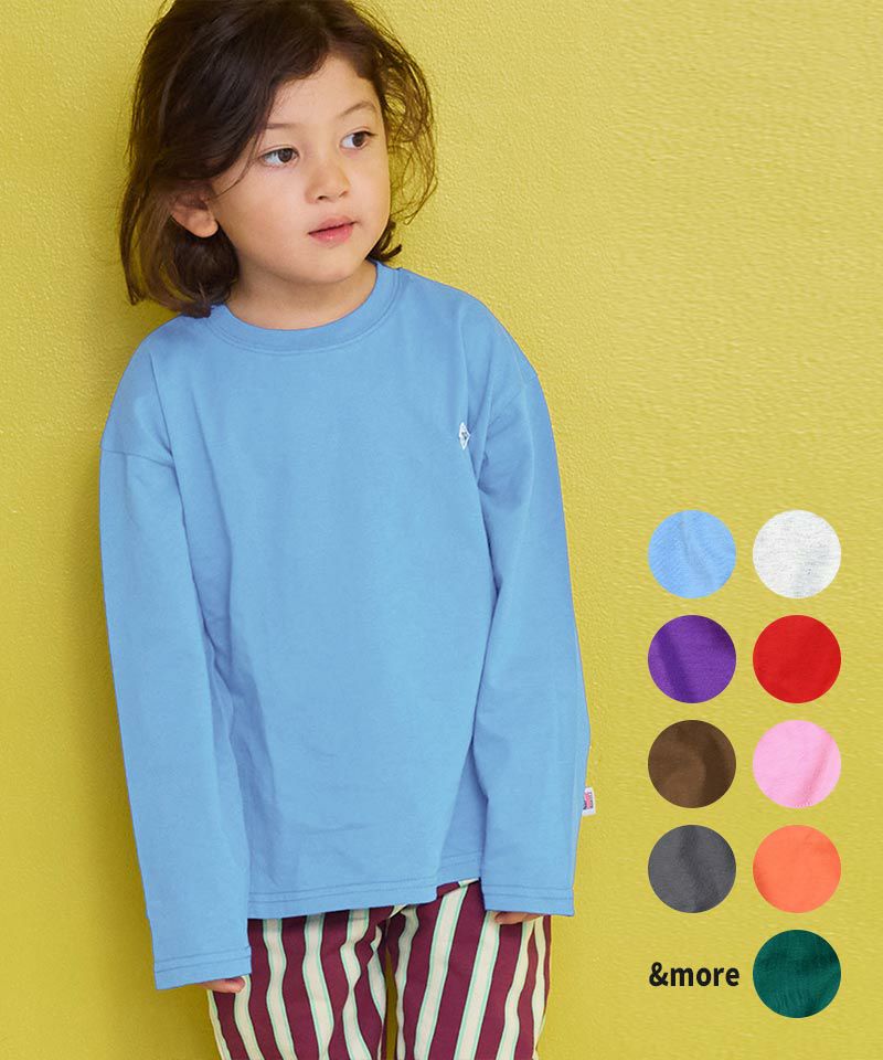 COTTON from U.S.A マイニチワッペン無地ロンTee／一部店舗限定