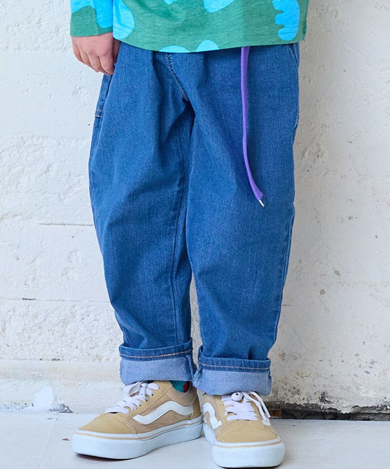 デニムタックロングパンツ ｜ ボトムス ｜ 子供服のセレクトショップ