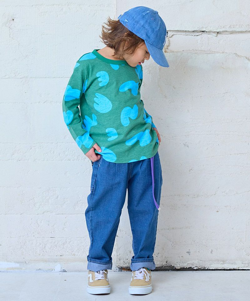 デニムタックロングパンツ ｜ ボトムス ｜ 子供服のセレクトショップ