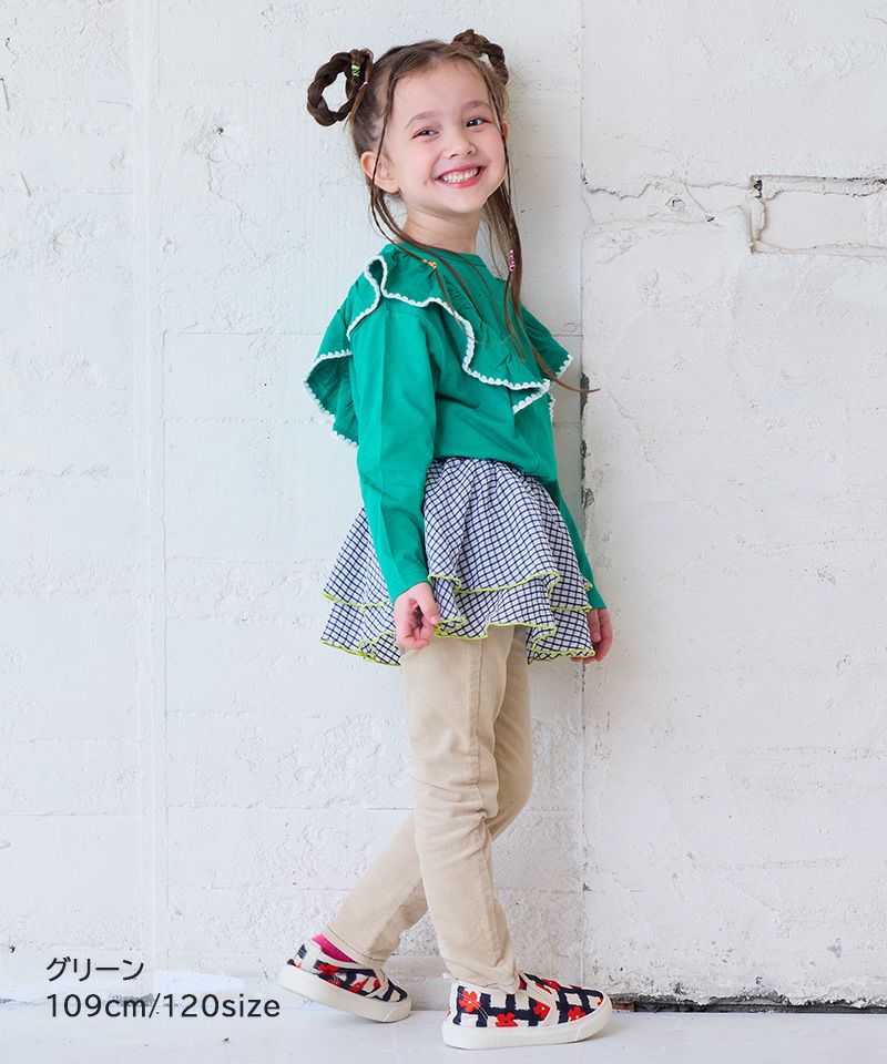 フリル刺繍ロンT ｜ トップス ｜ 子供服のセレクトショップ MARKEY'S