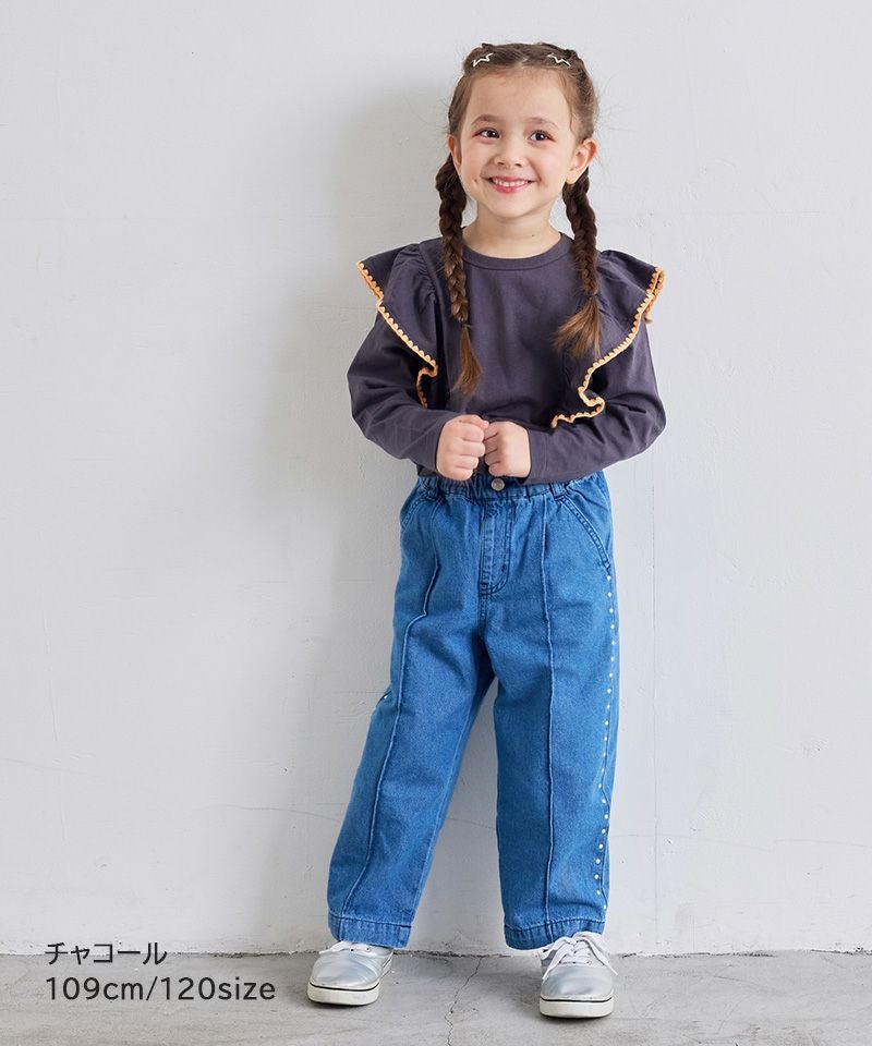 T出品 フリル刺繍ロンT ｜ トップス ｜ 子供服のセレクトショップ MARKEY'S